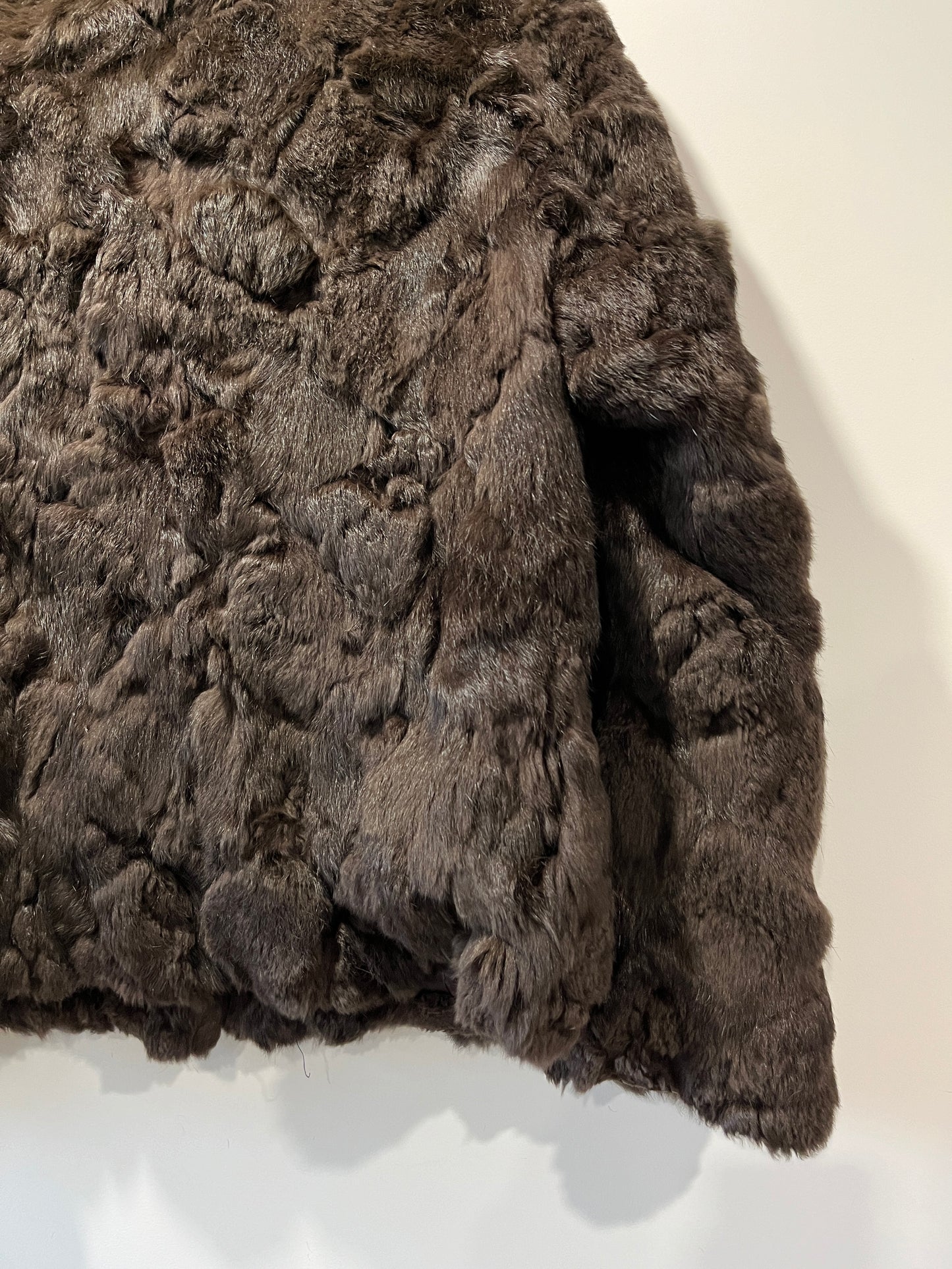 Manteau en fourrure marron