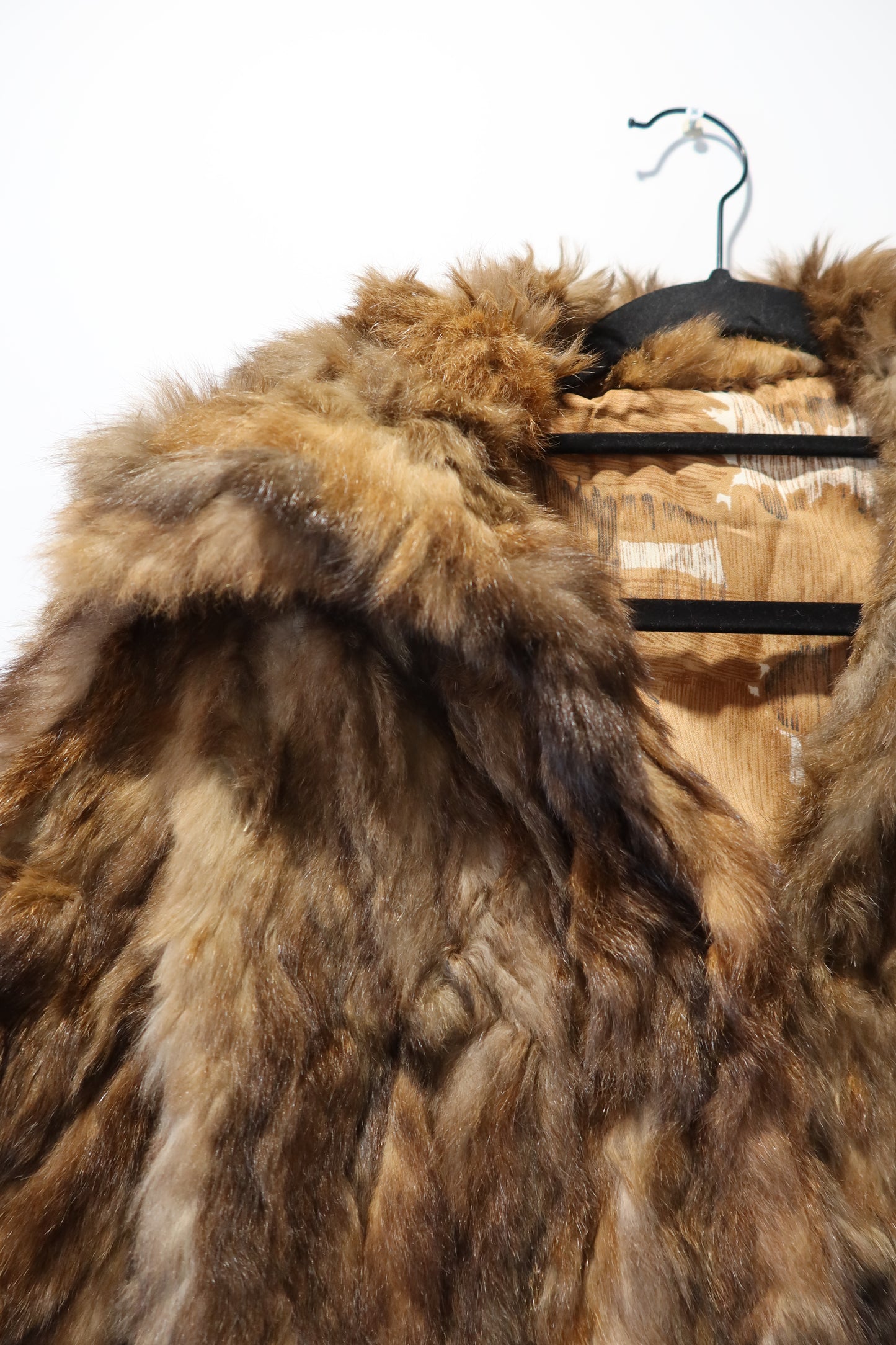 Veste en fourrure marron