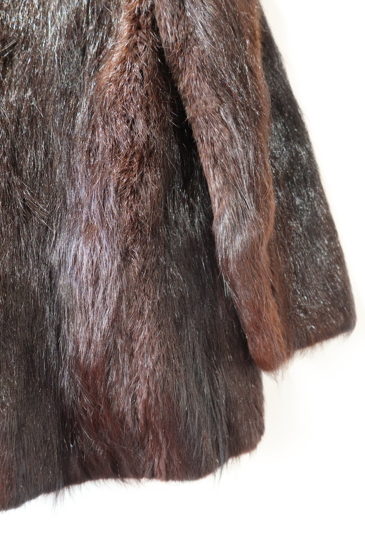 Manteau en fourrure marron