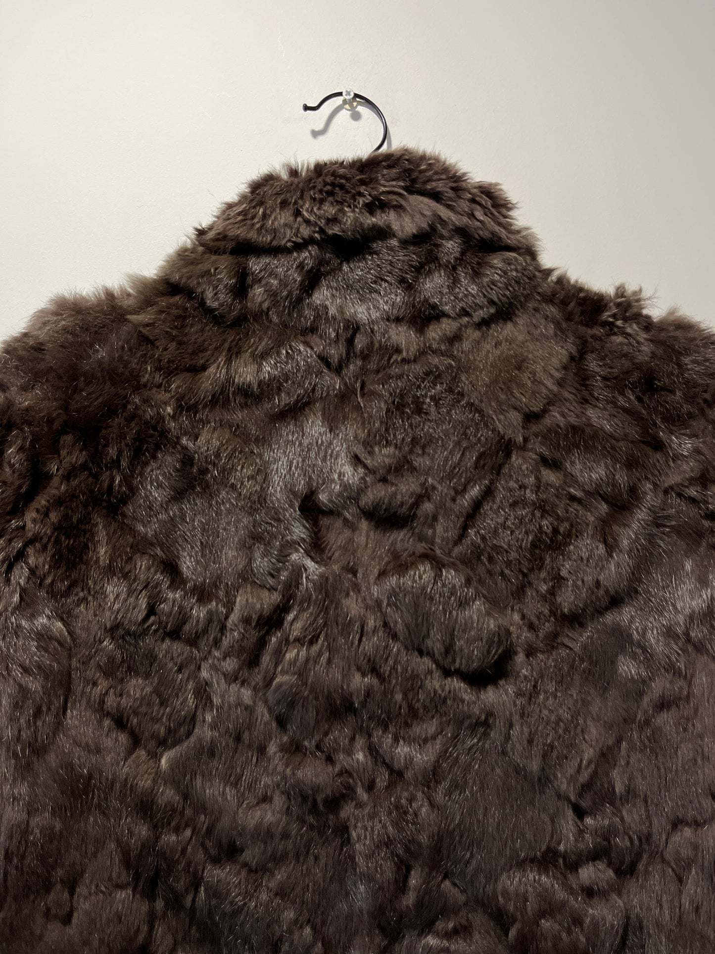 Manteau en fourrure marron