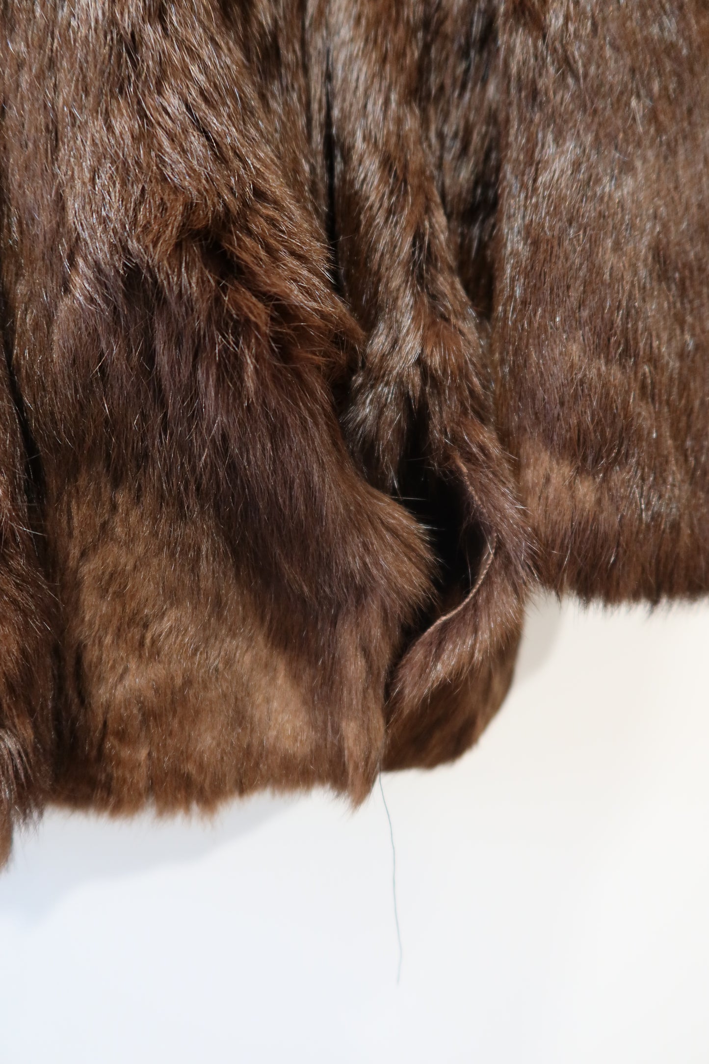 Manteau en fourrure marron