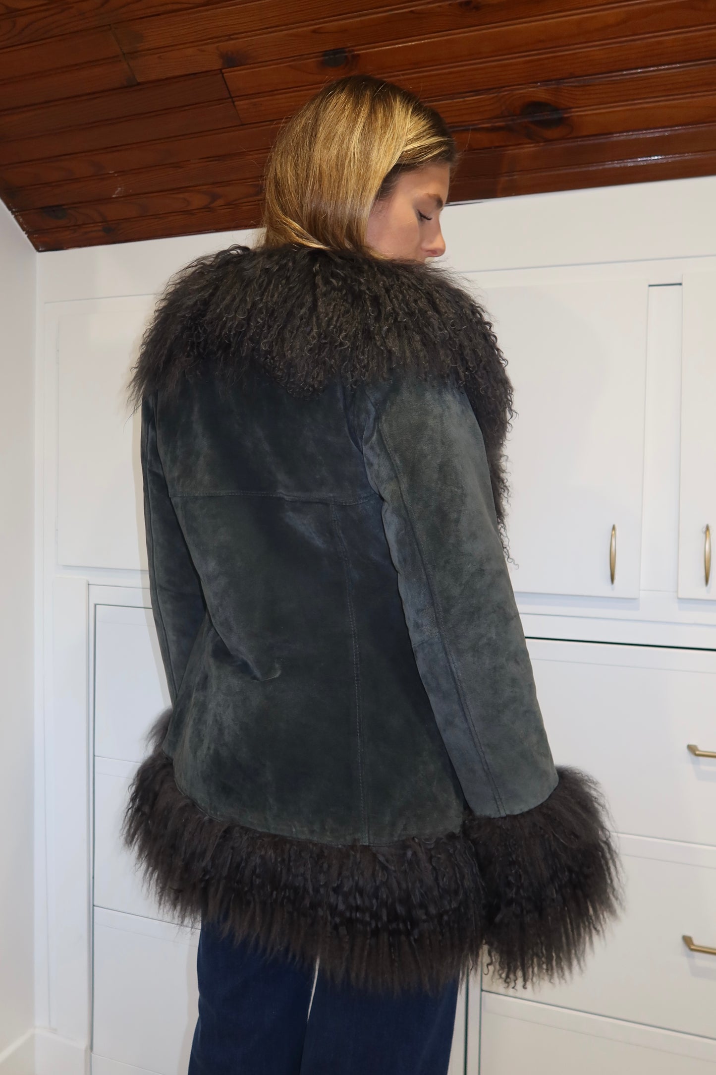 Manteau Afghan gris foncé