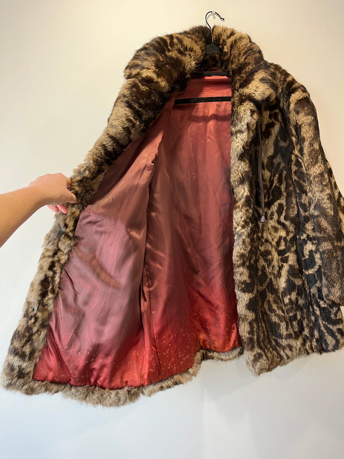 Manteau en fourrure imprimé animal