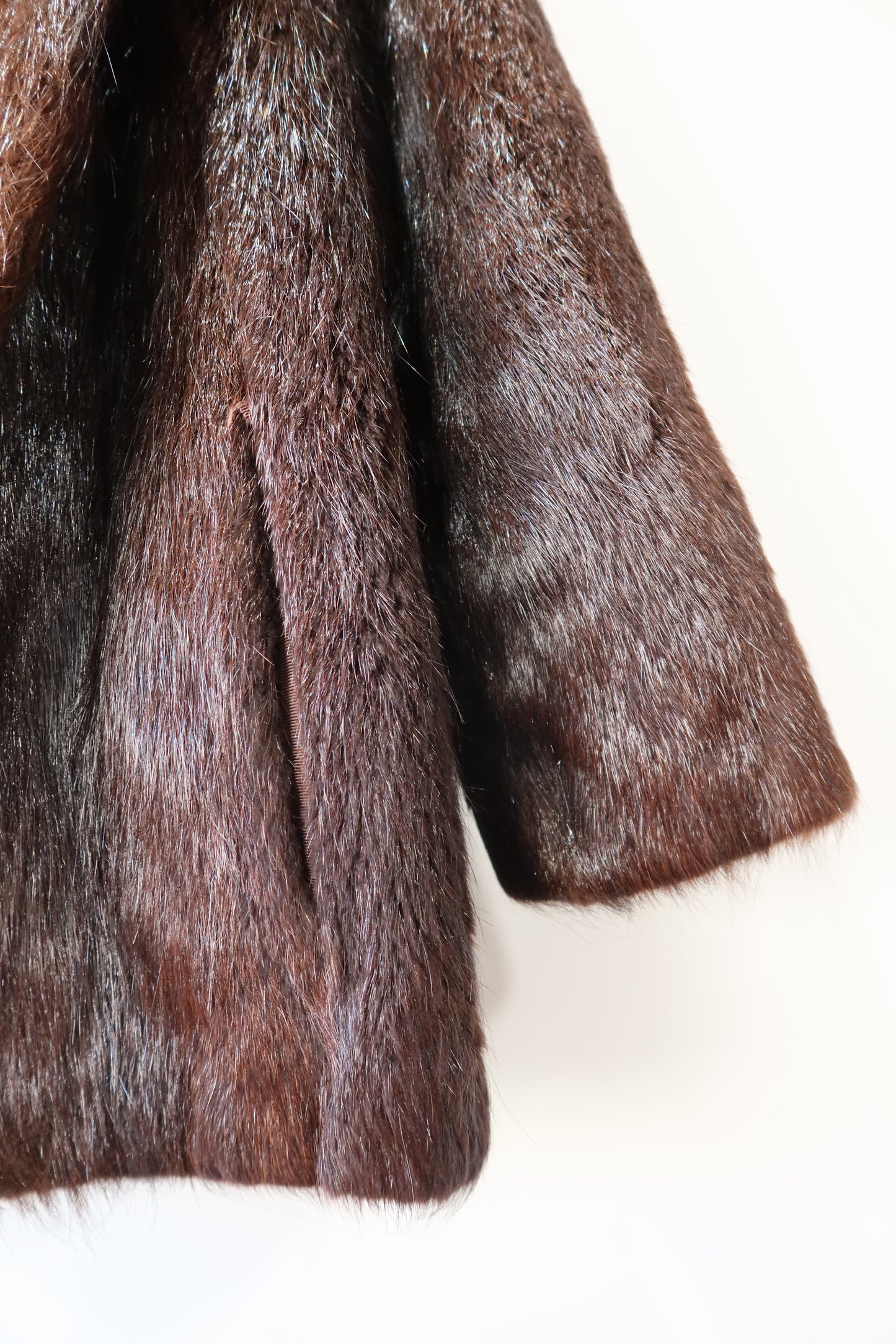 Manteau en fourrure marron