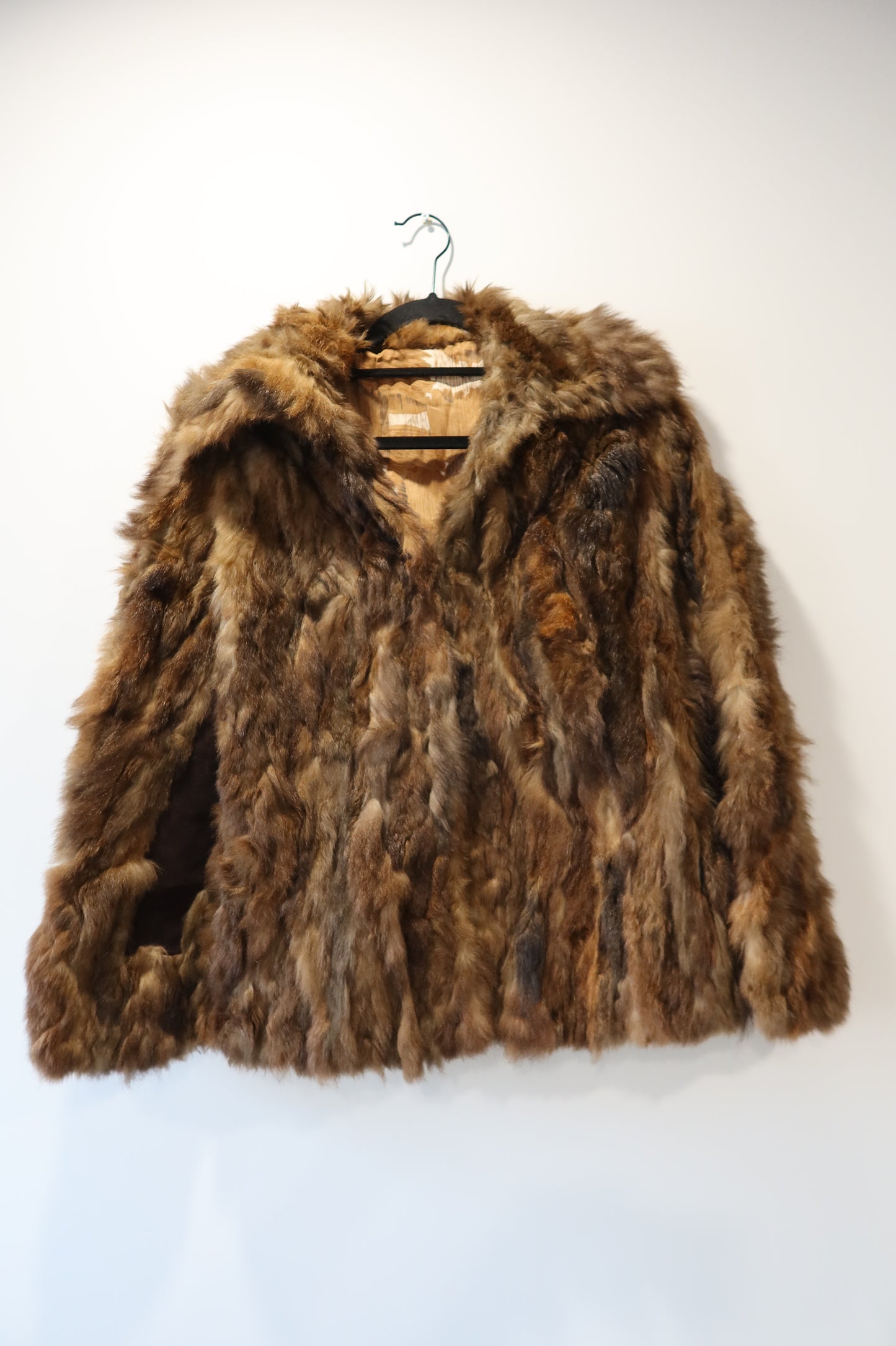 Veste en fourrure marron