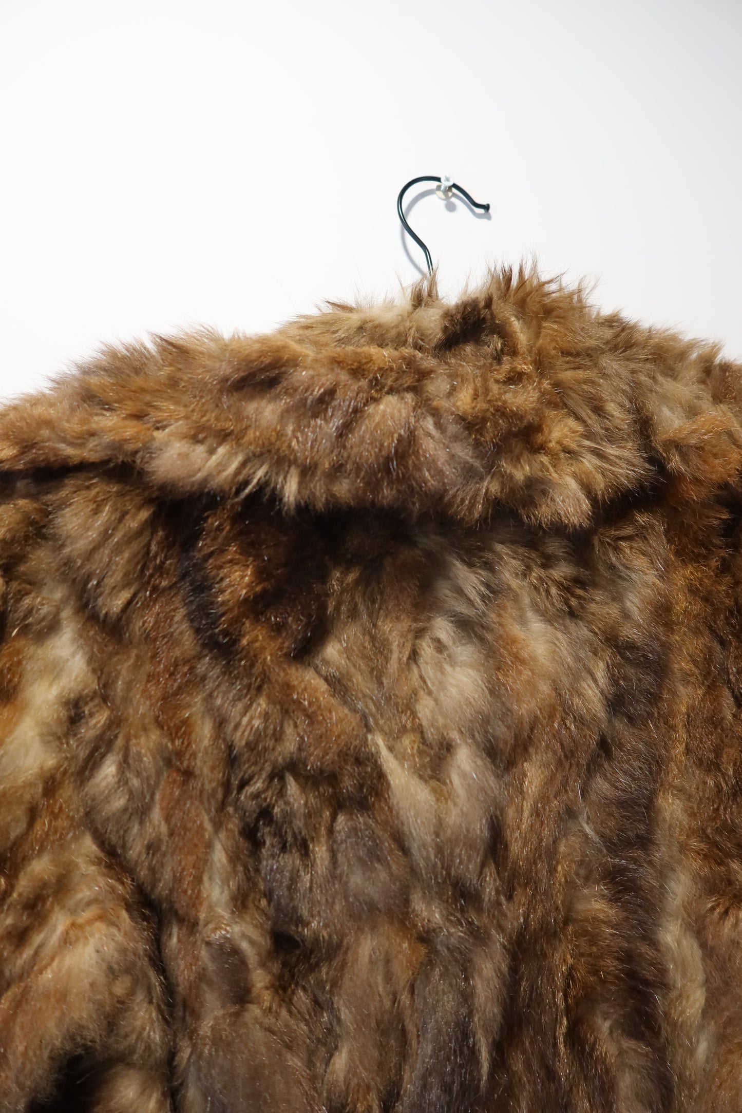 Veste en fourrure marron