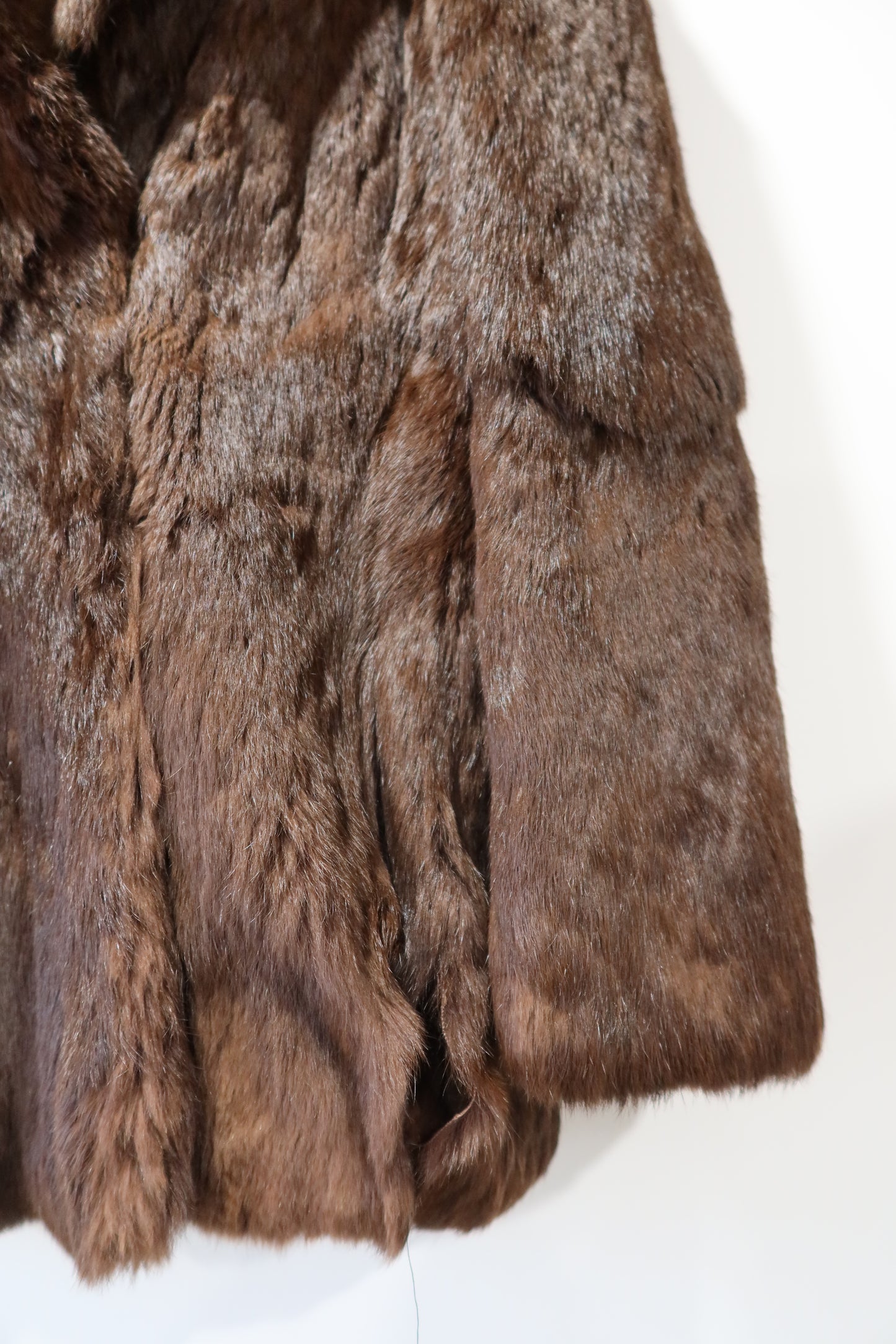 Manteau en fourrure marron