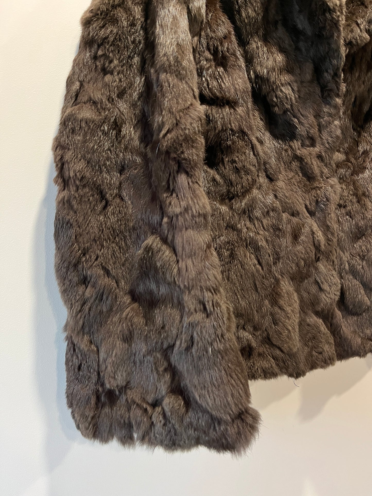 Manteau en fourrure marron