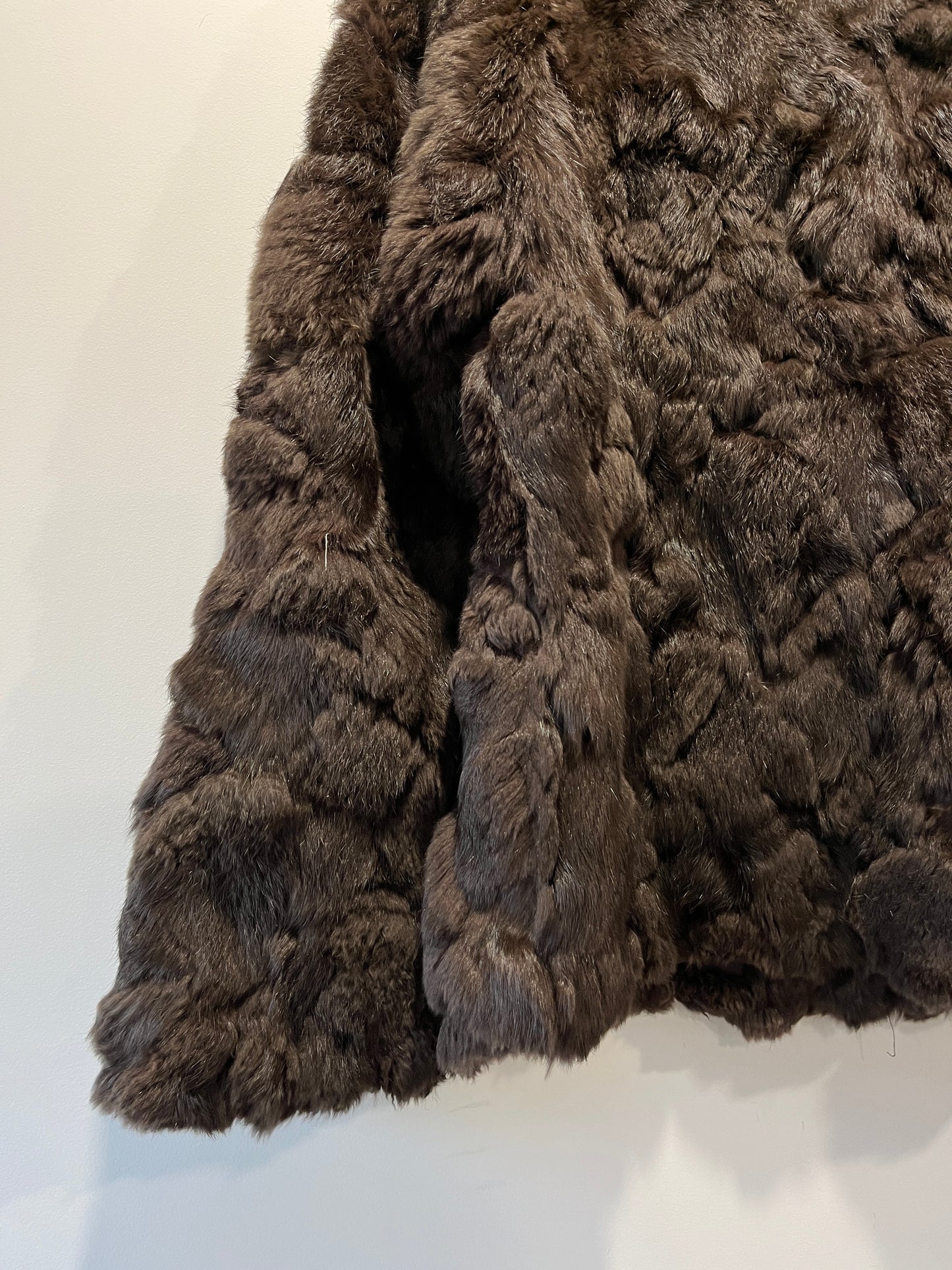 Manteau en fourrure marron
