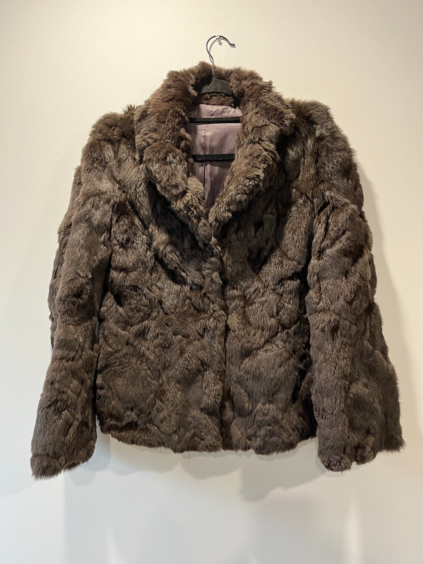Manteau en fourrure marron