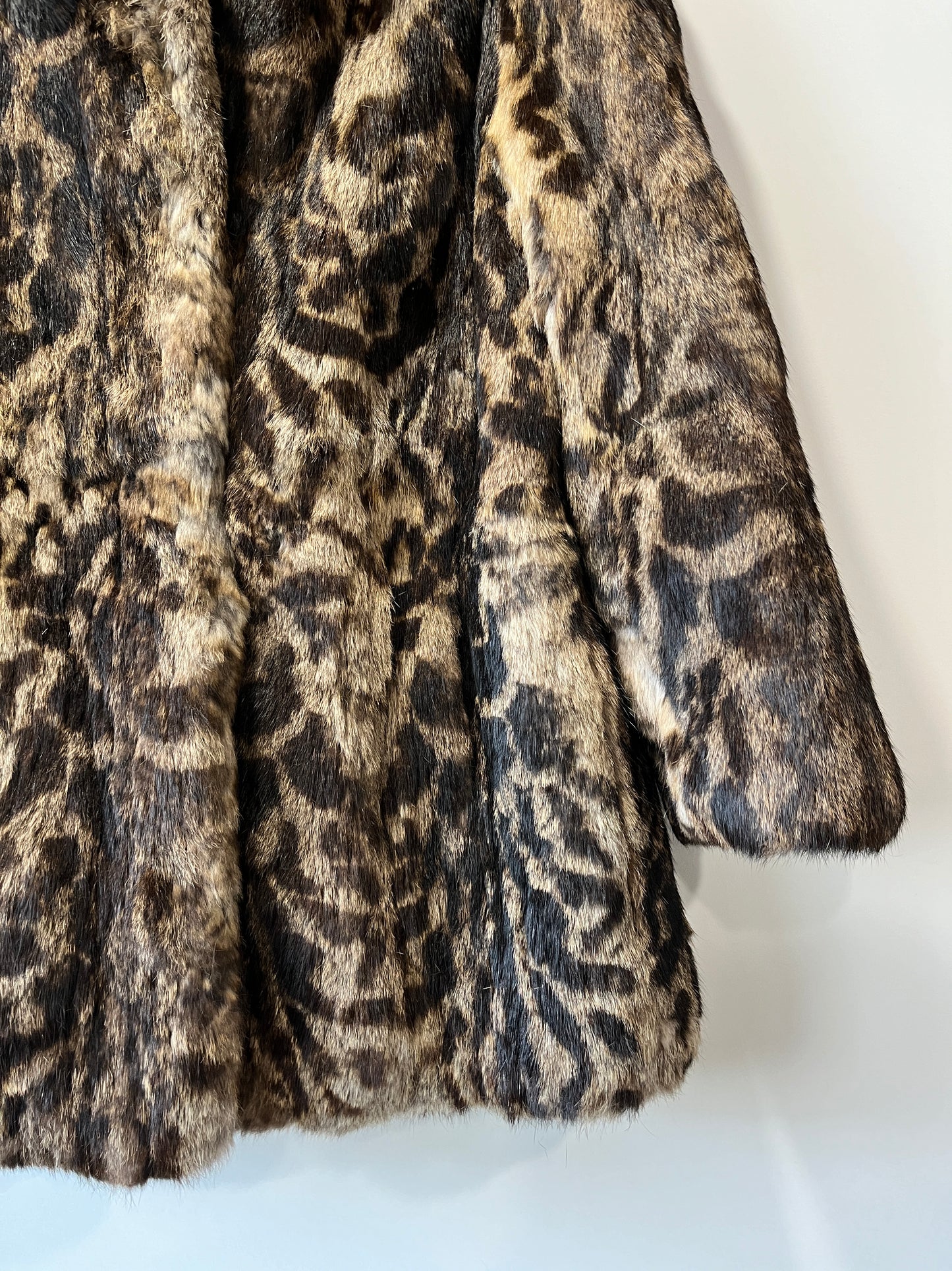 Manteau en fourrure imprimé animal