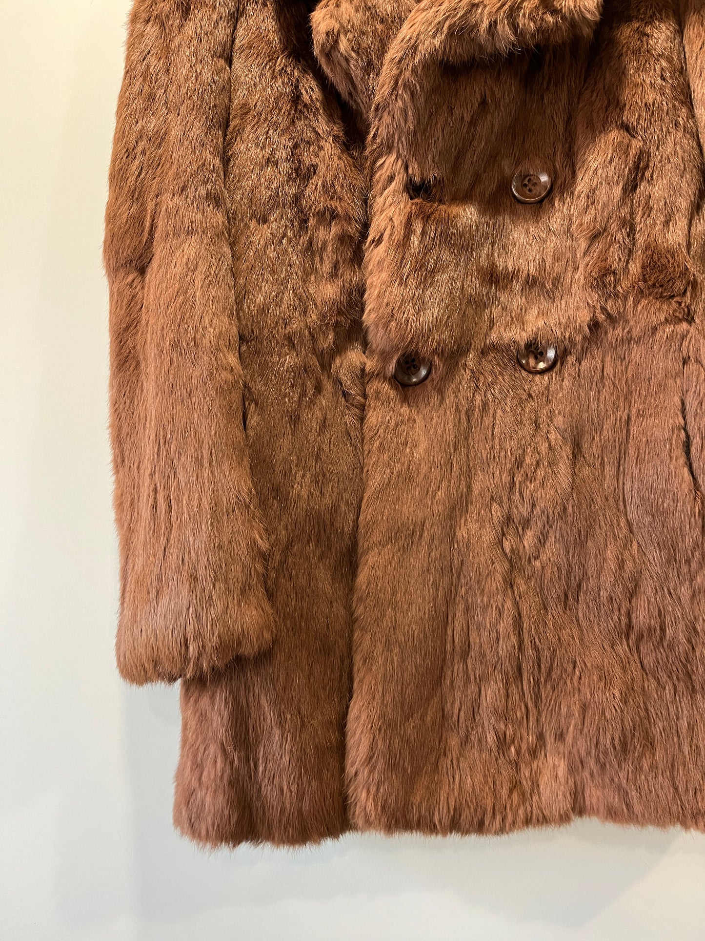Manteau en fourrure marron