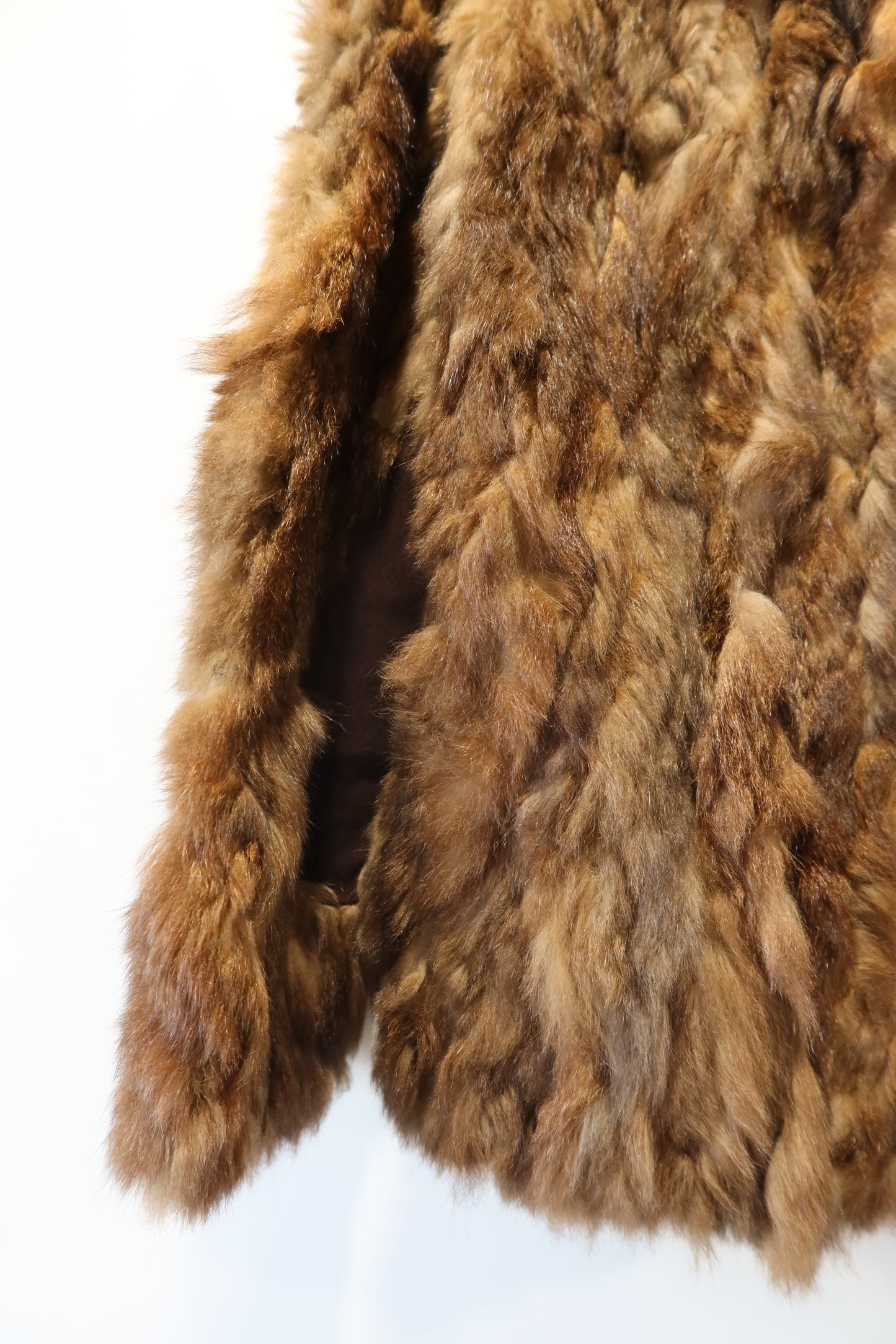 Veste en fourrure marron