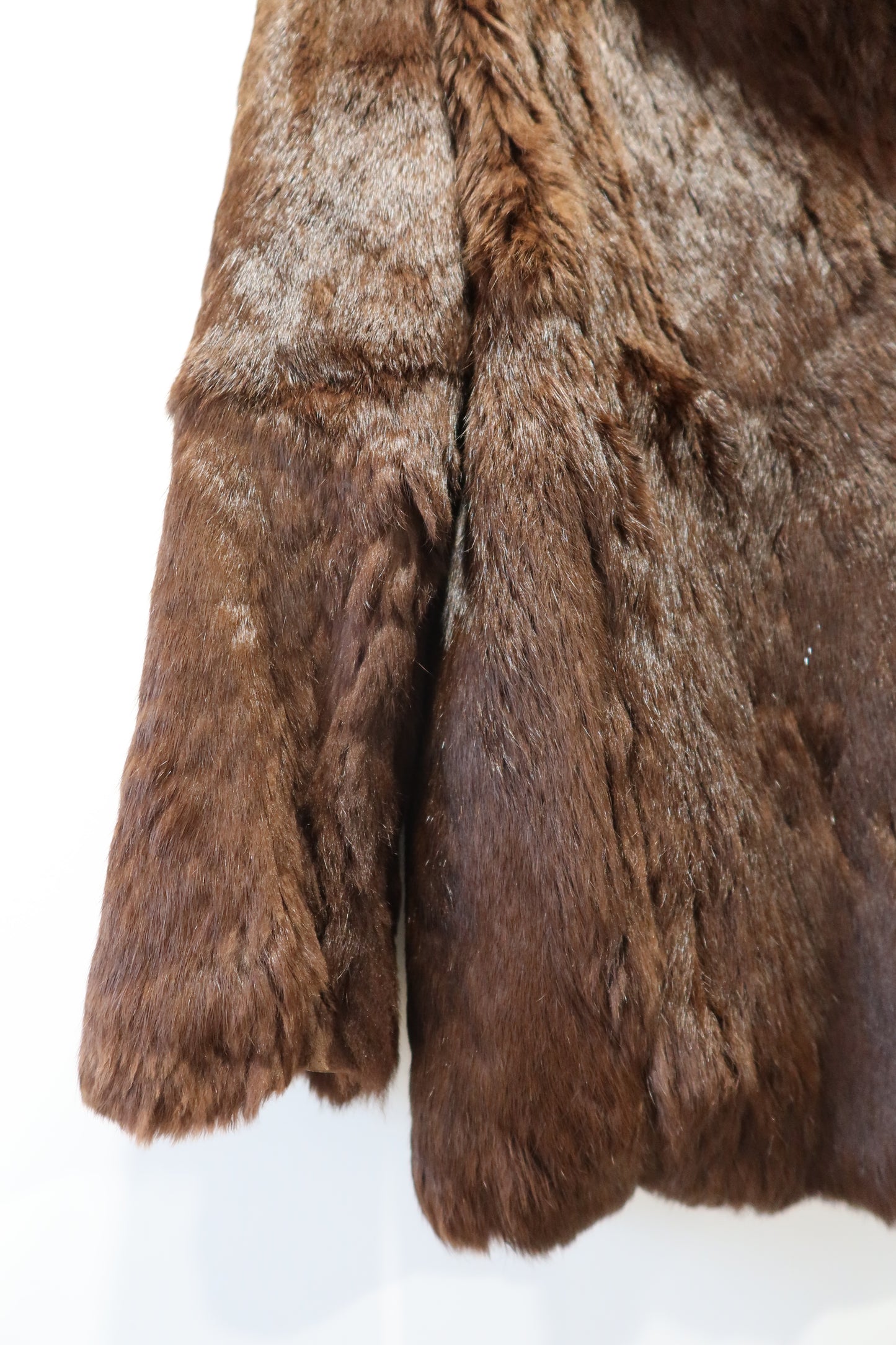Manteau en fourrure marron