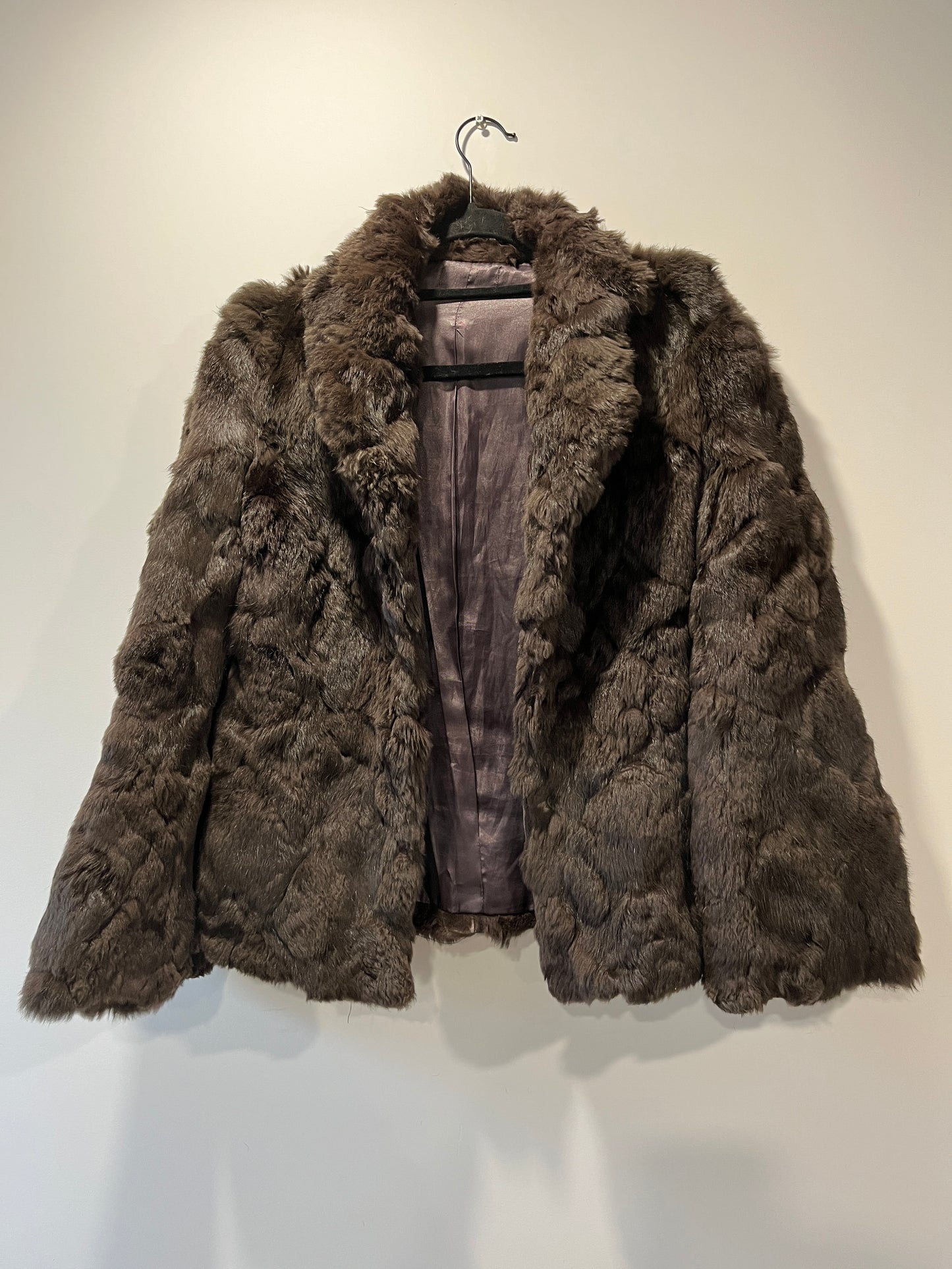 Manteau en fourrure marron