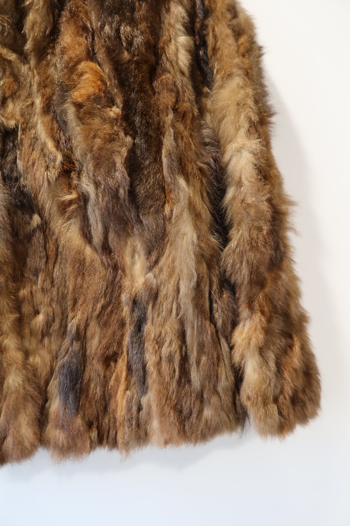 Veste en fourrure marron