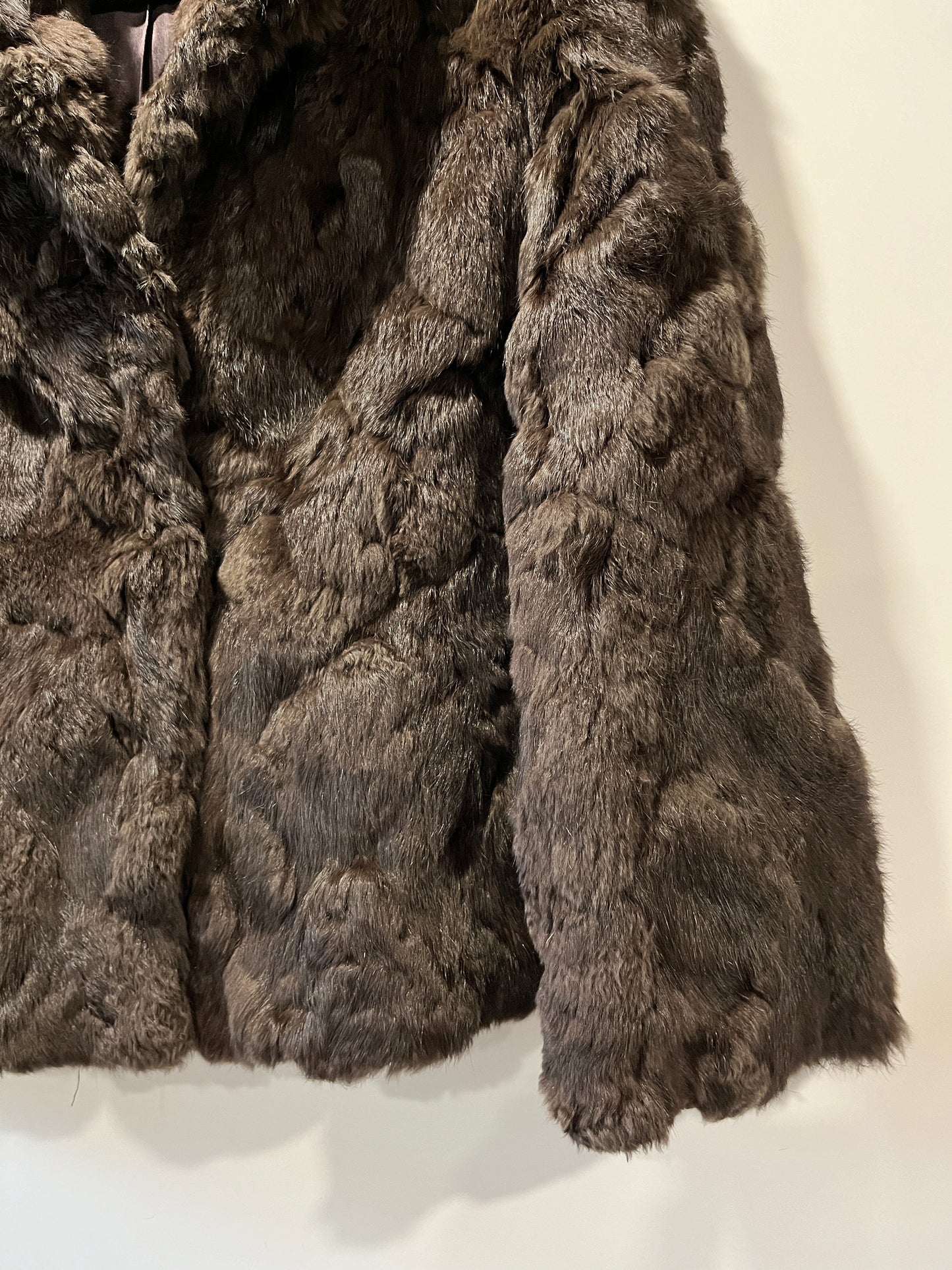 Manteau en fourrure marron