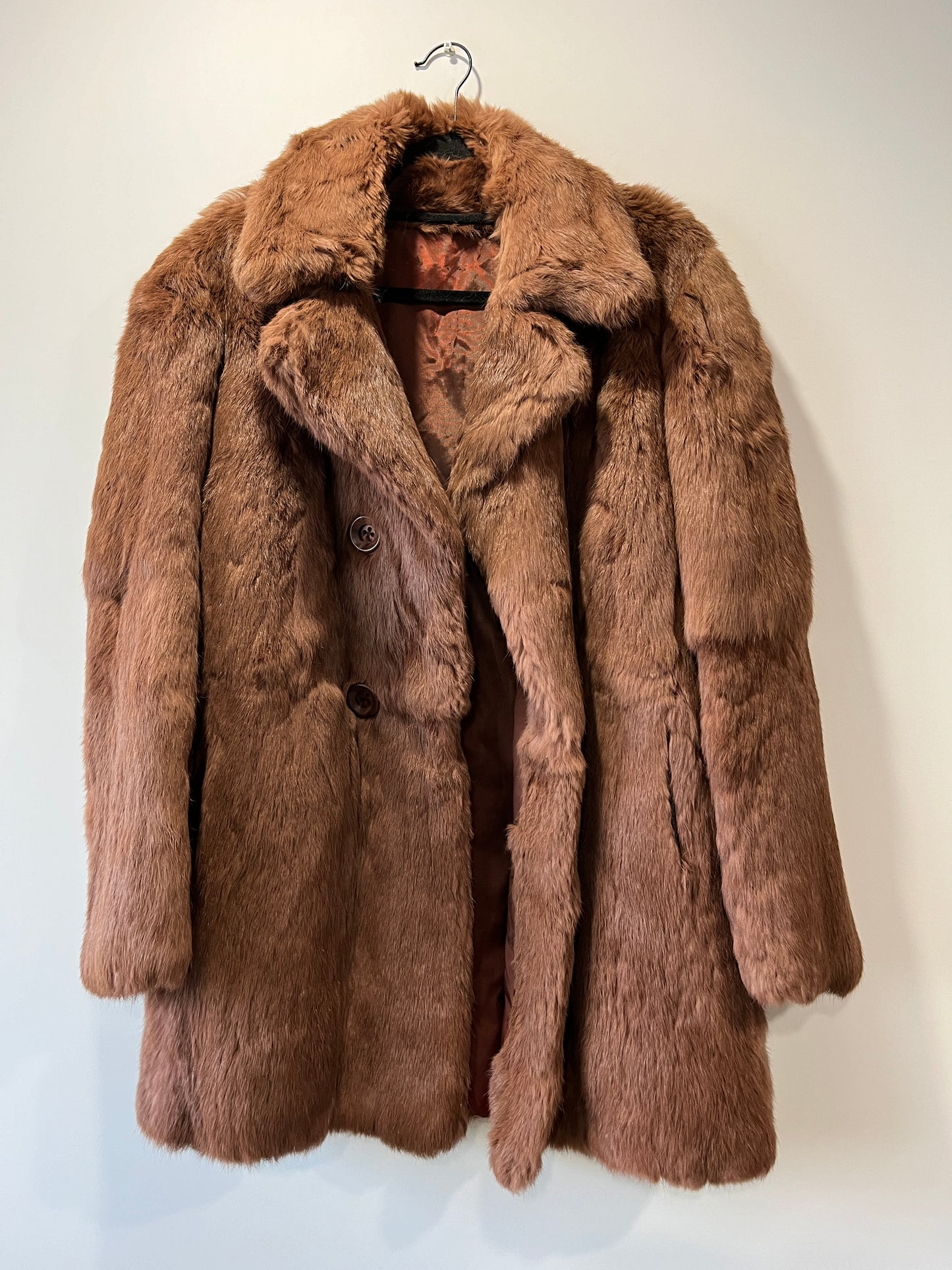 Manteau en fourrure marron