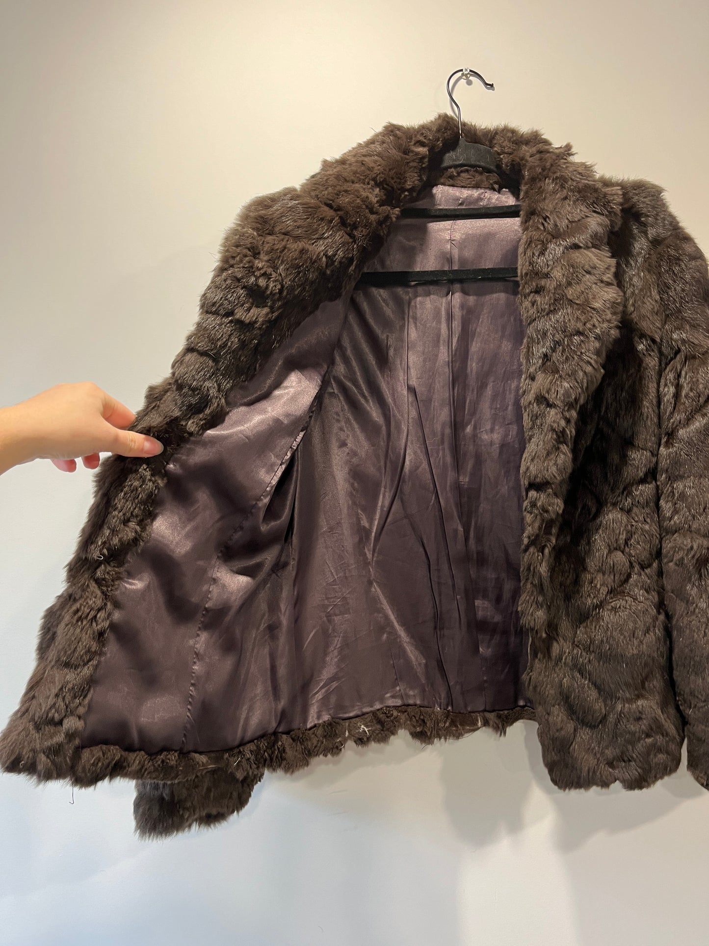 Manteau en fourrure marron