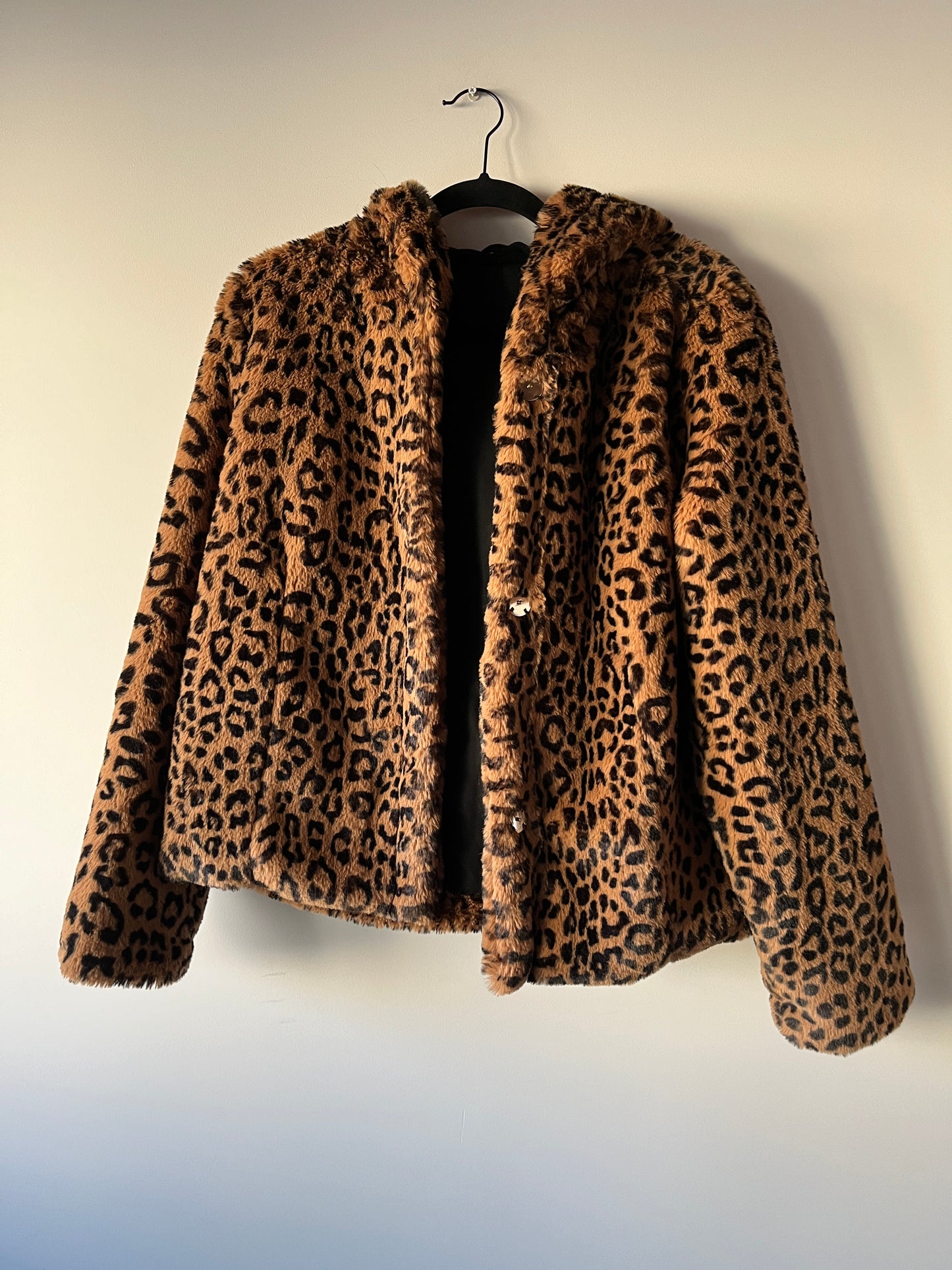 Veste à capuche imprimée léopard