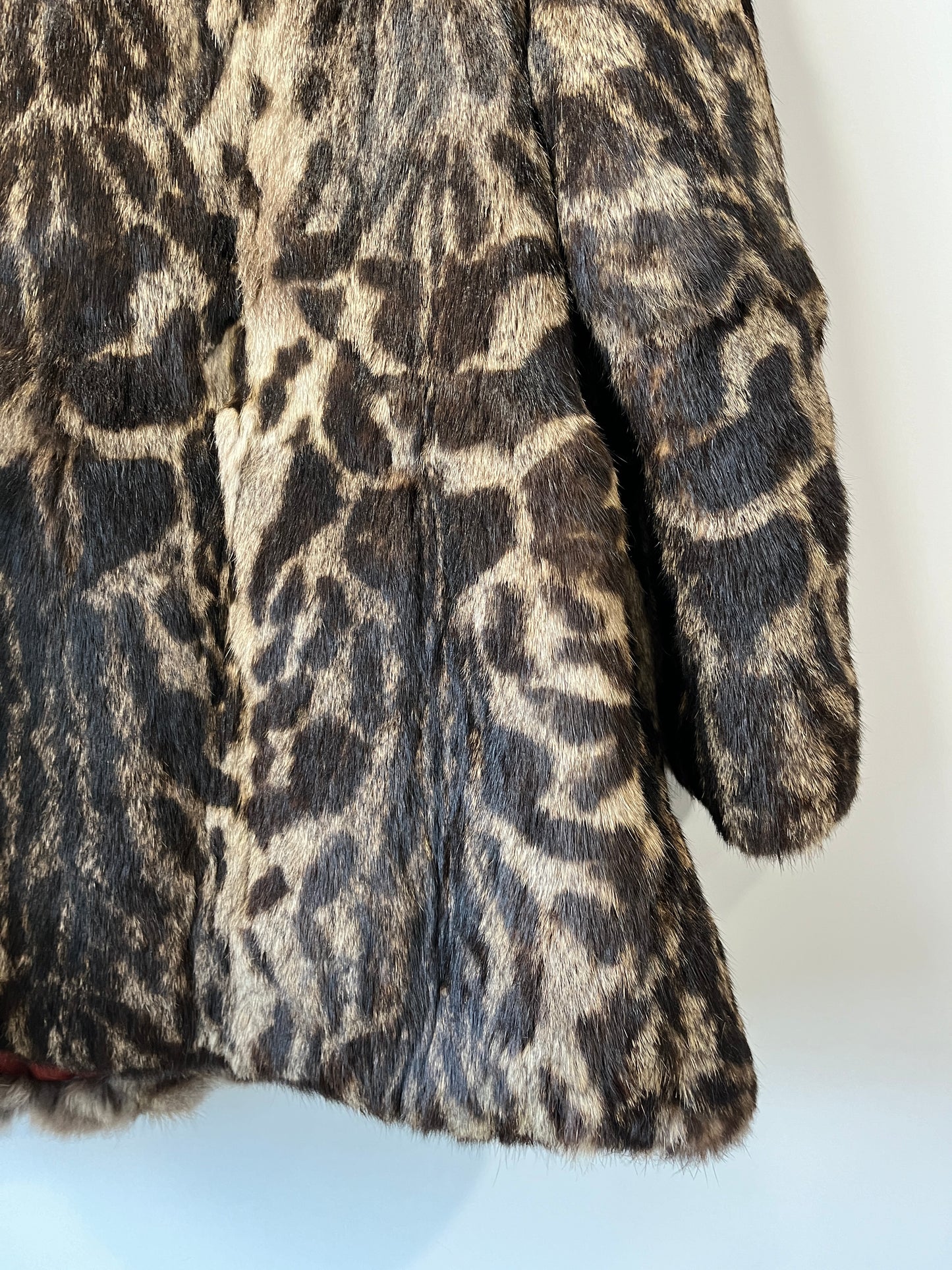 Manteau en fourrure imprimé animal