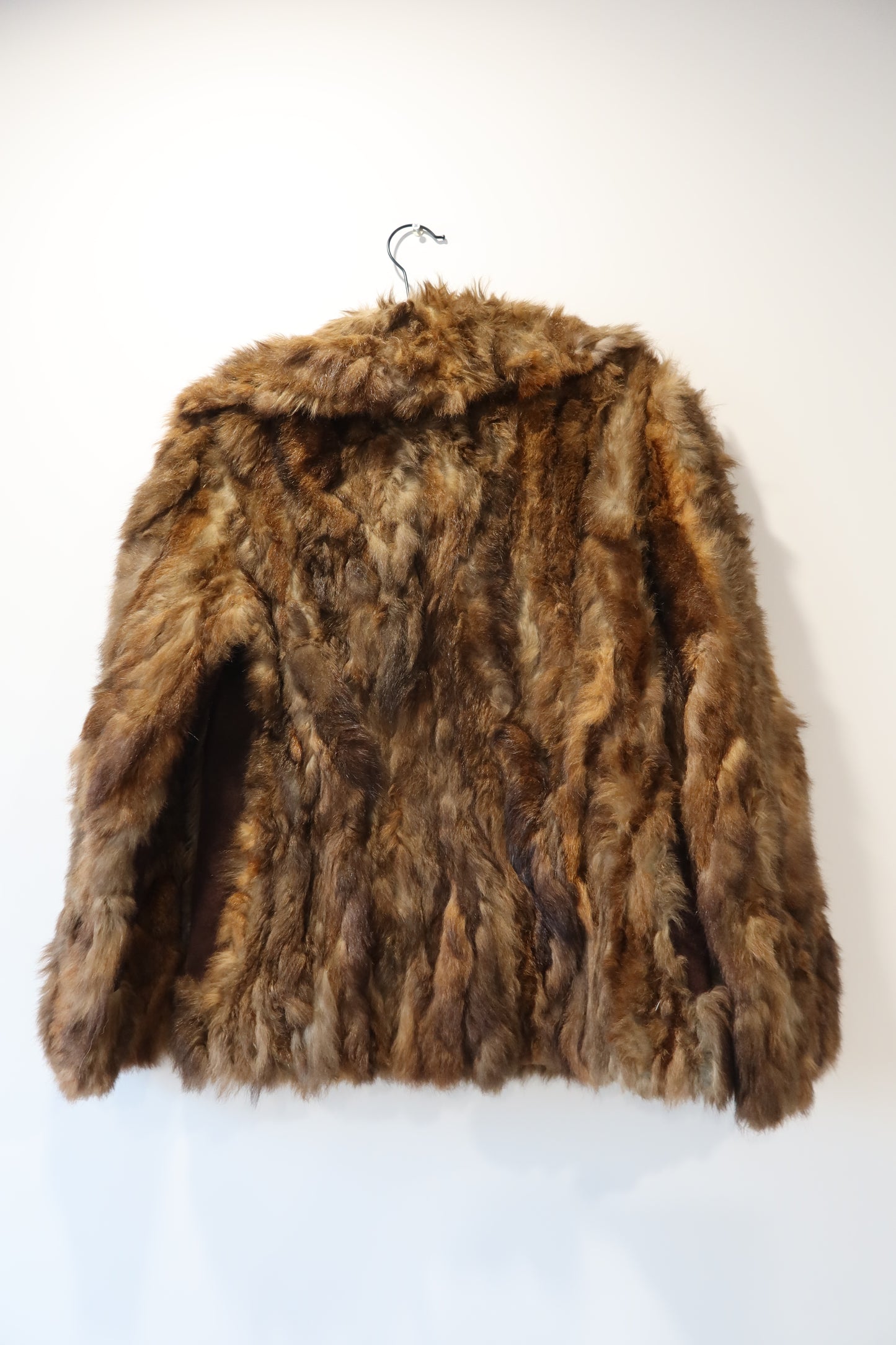 Veste en fourrure marron