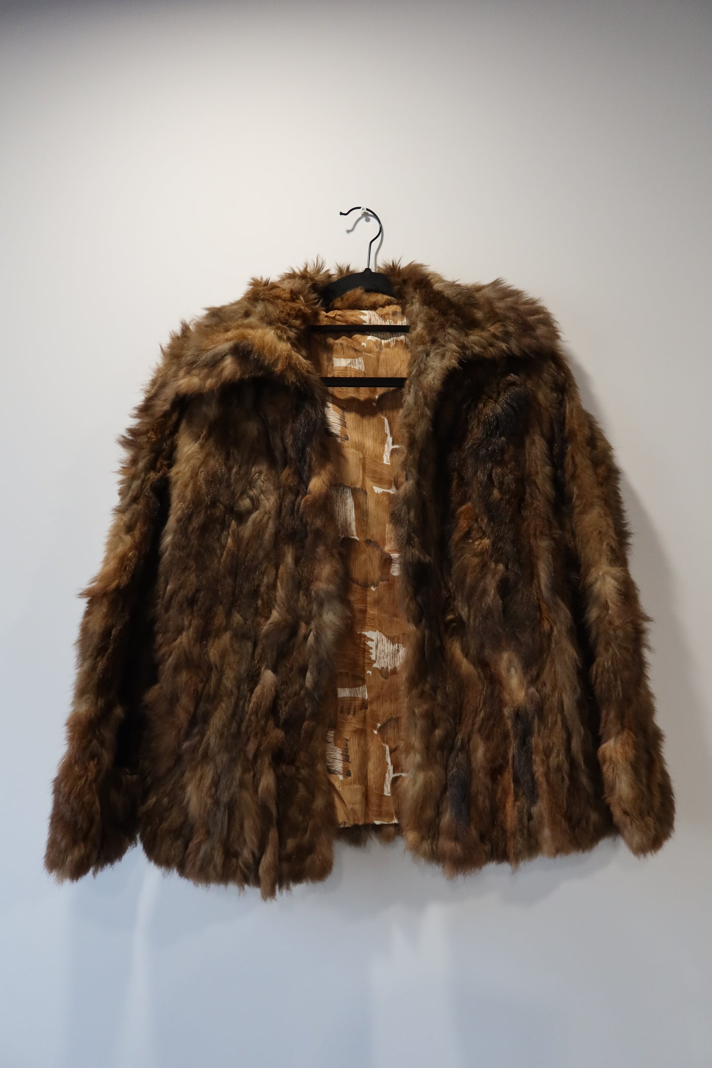 Veste en fourrure marron
