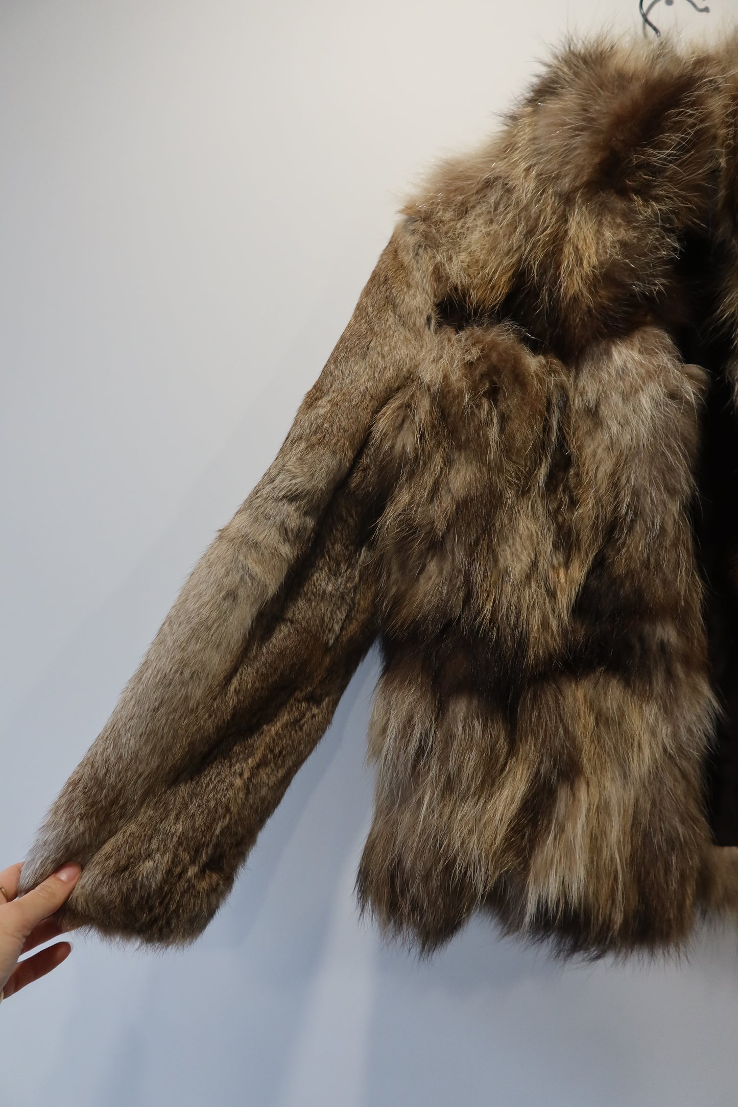 Manteau en fourrure bi-matière