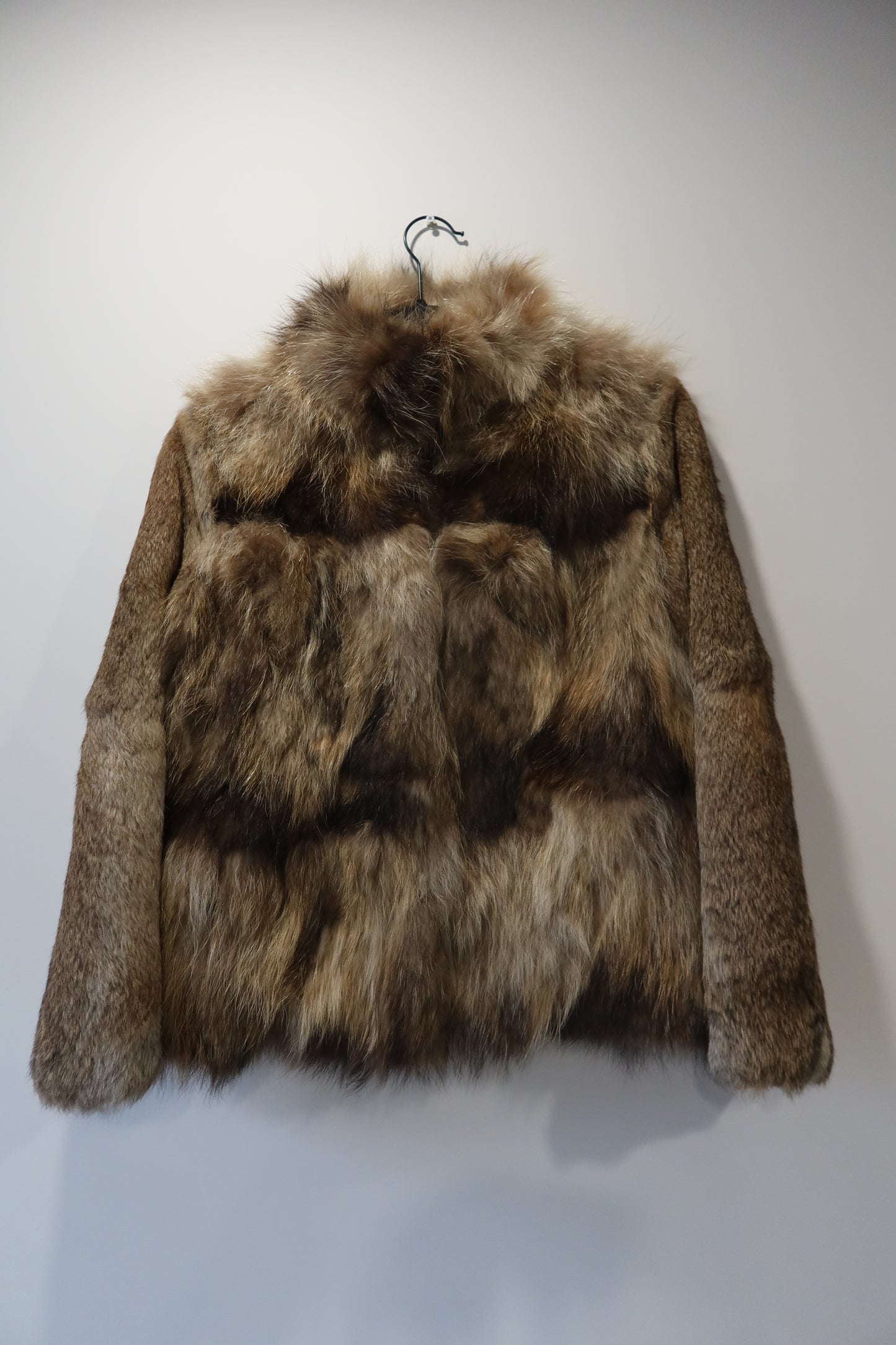 Manteau en fourrure bi-matière