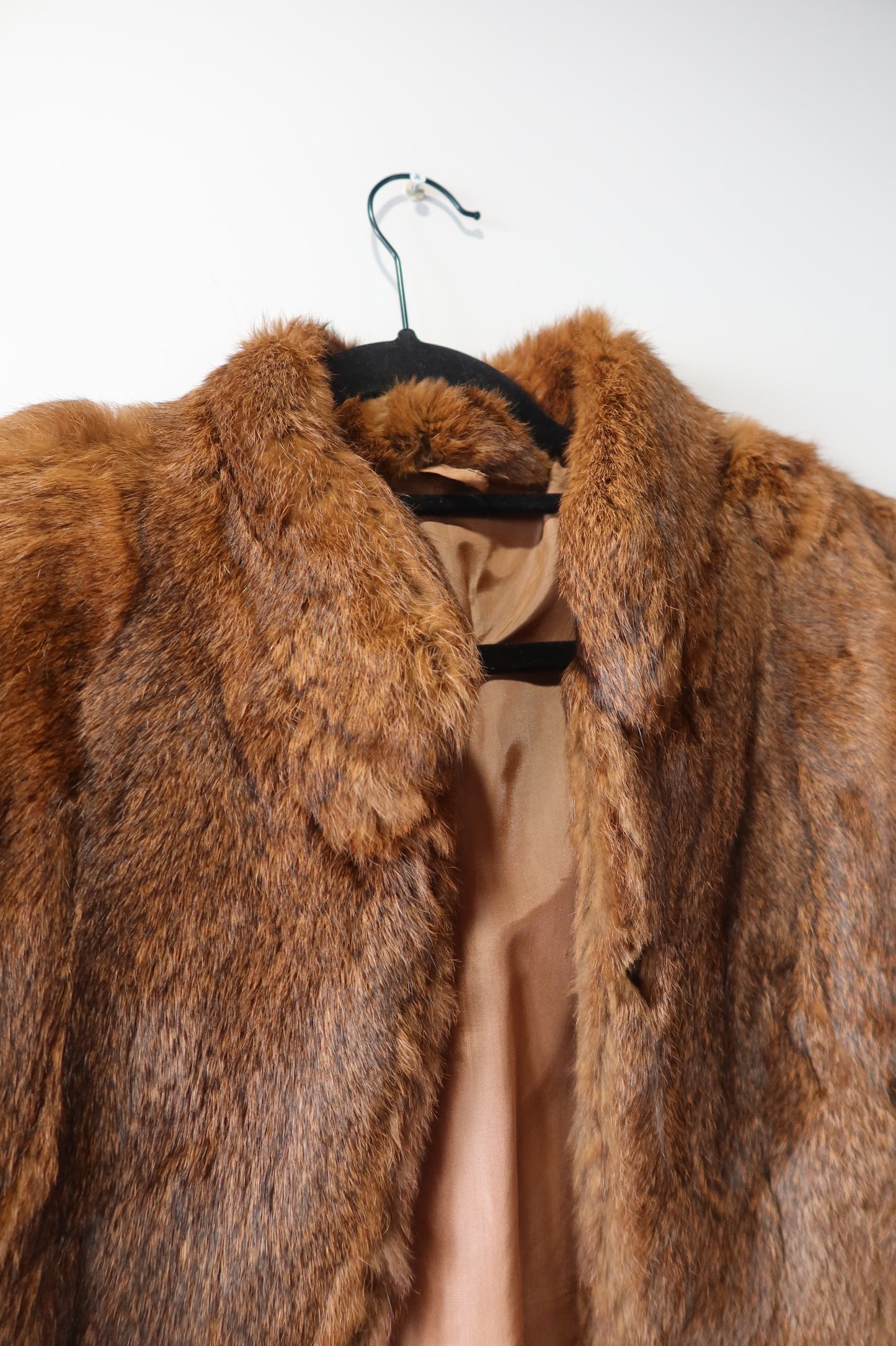 Manteau en fourrure marron