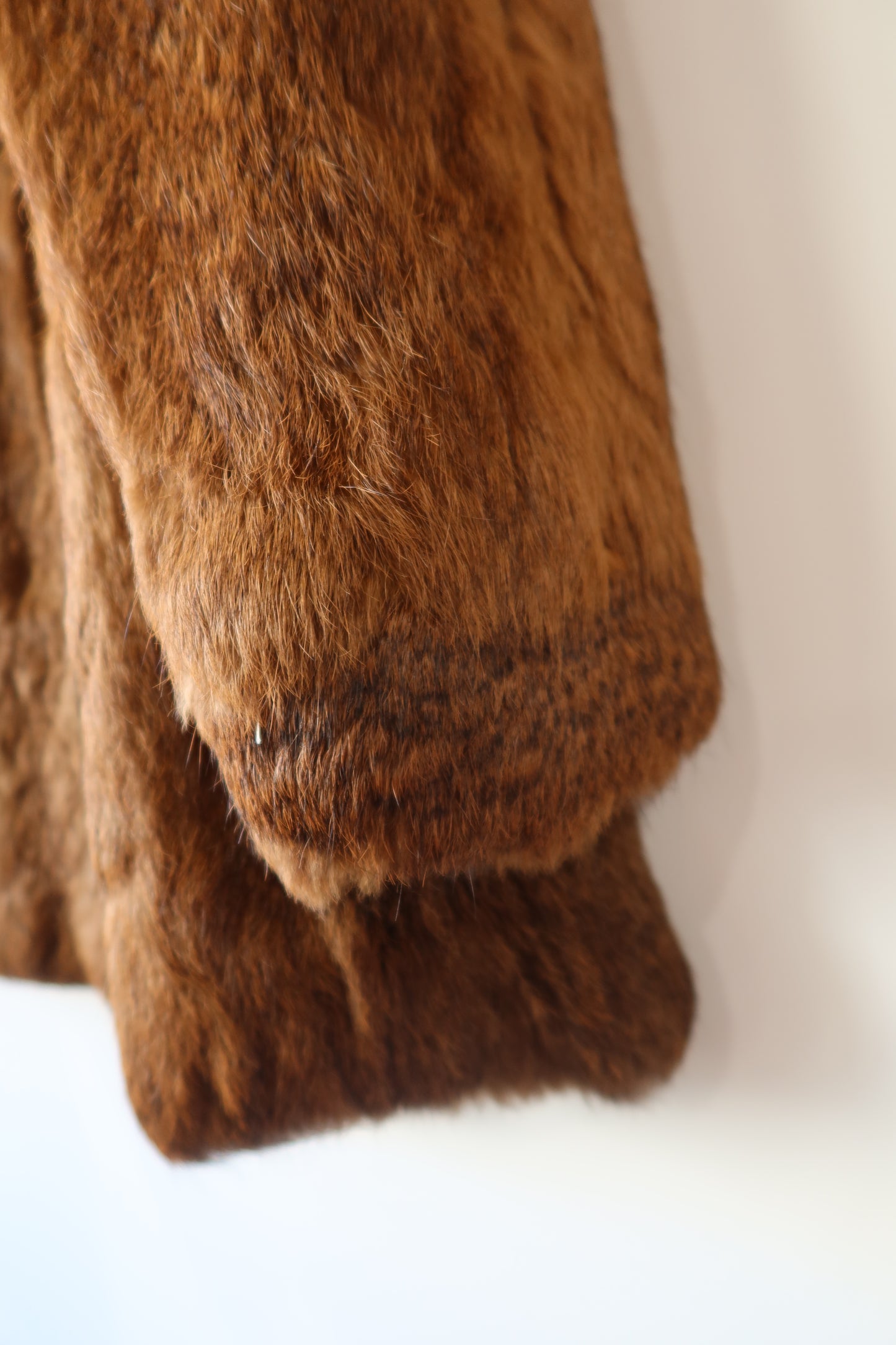 Manteau en fourrure marron