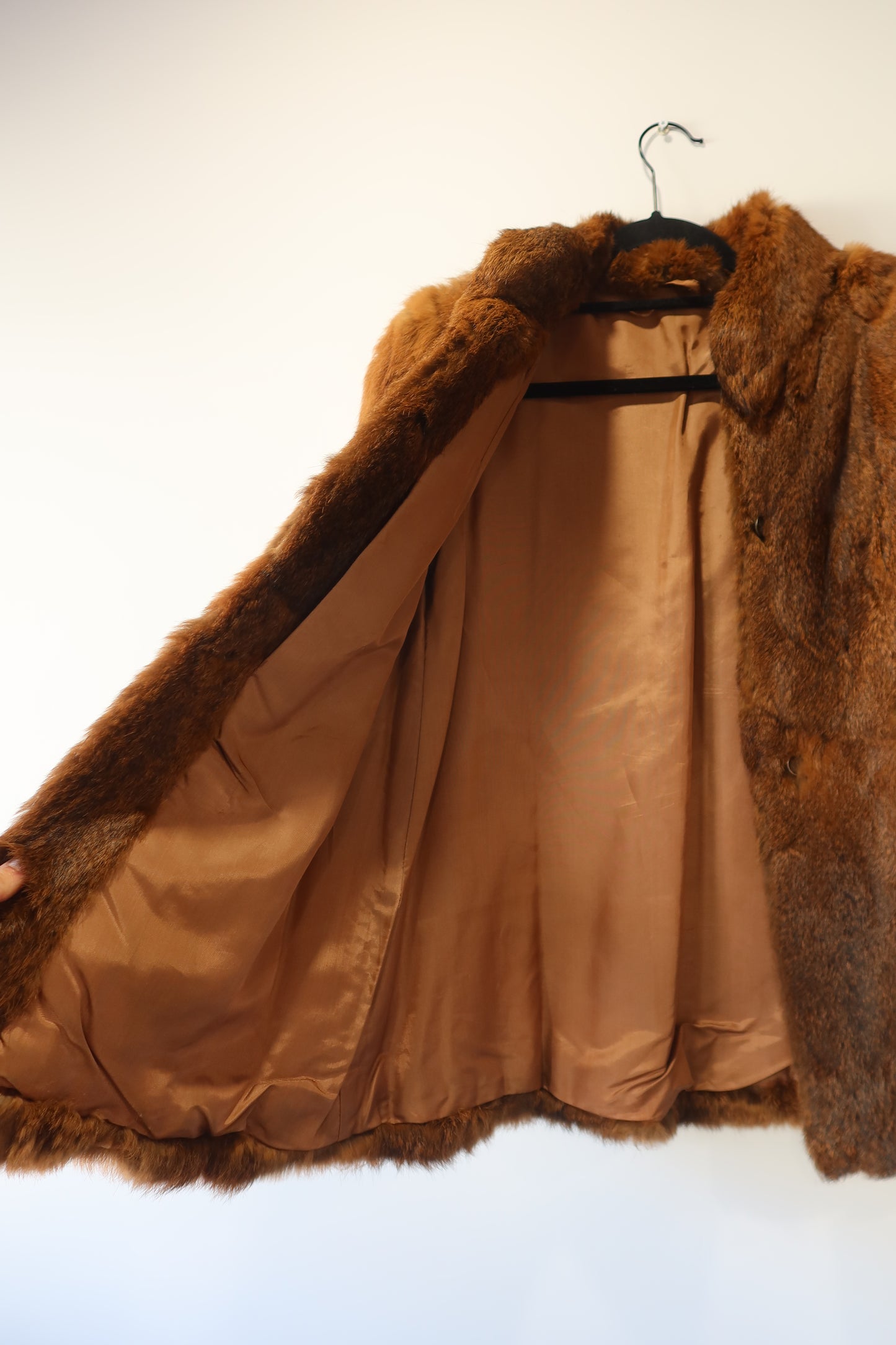 Manteau en fourrure marron