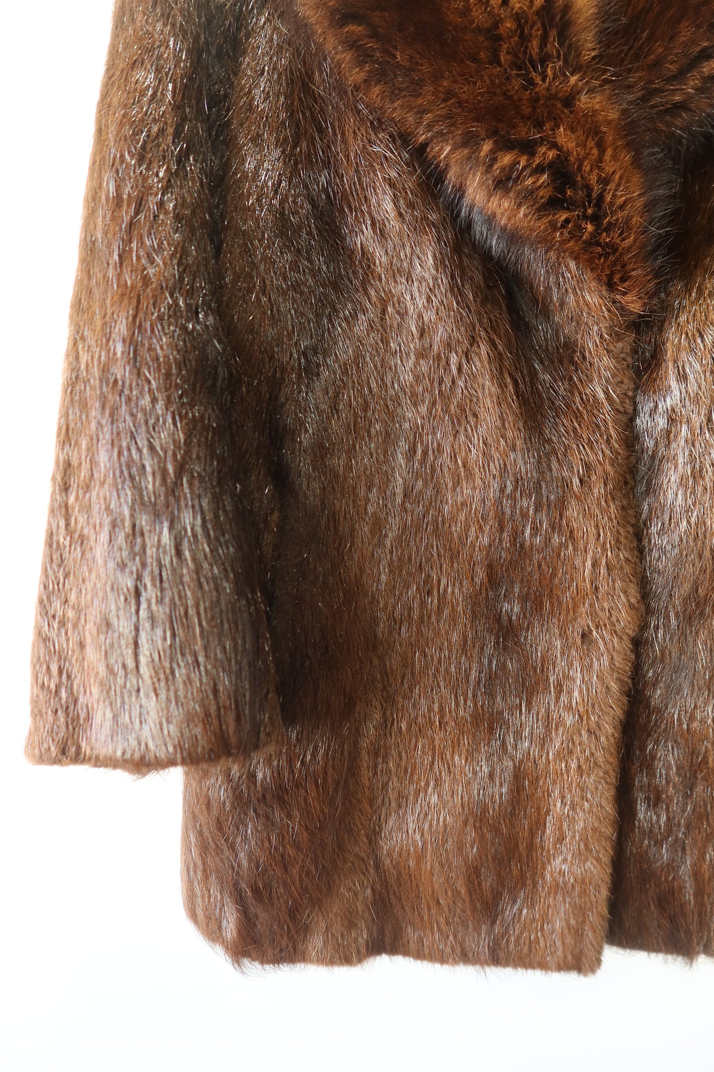 Manteau en fourrure marron