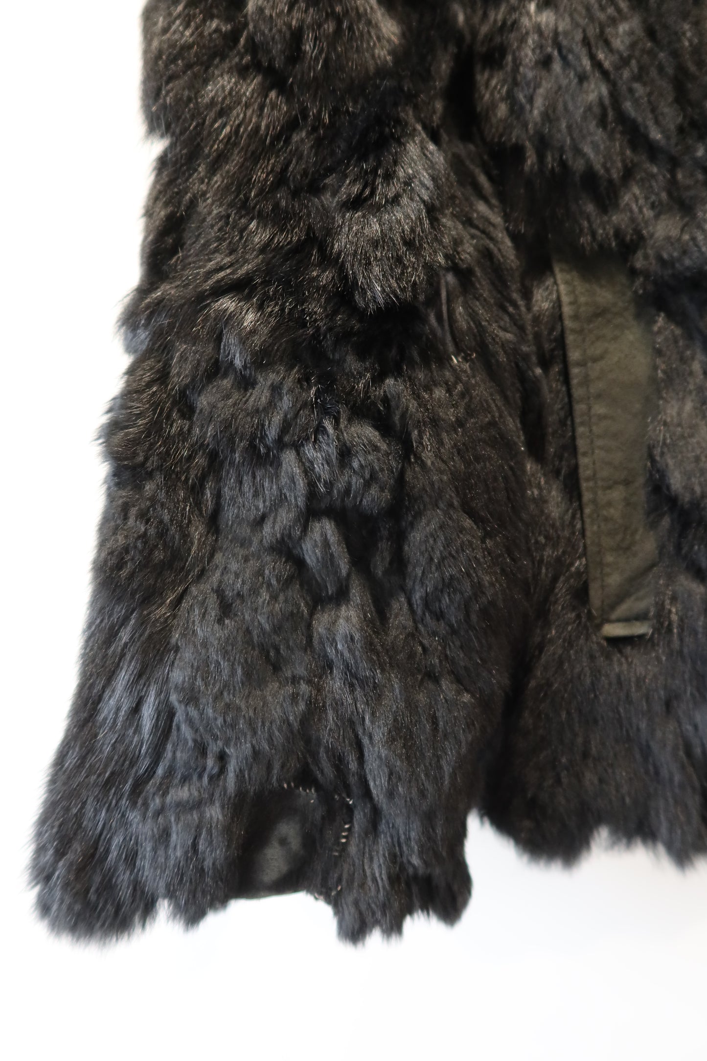 Manteau en fourrure noir