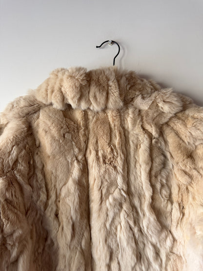 Veste en fourrure écrue