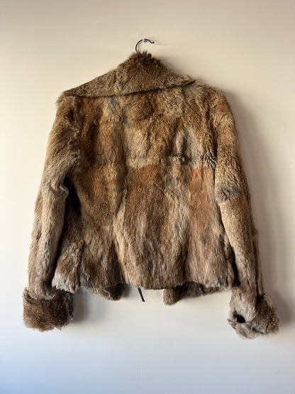 Veste en fourrure marron