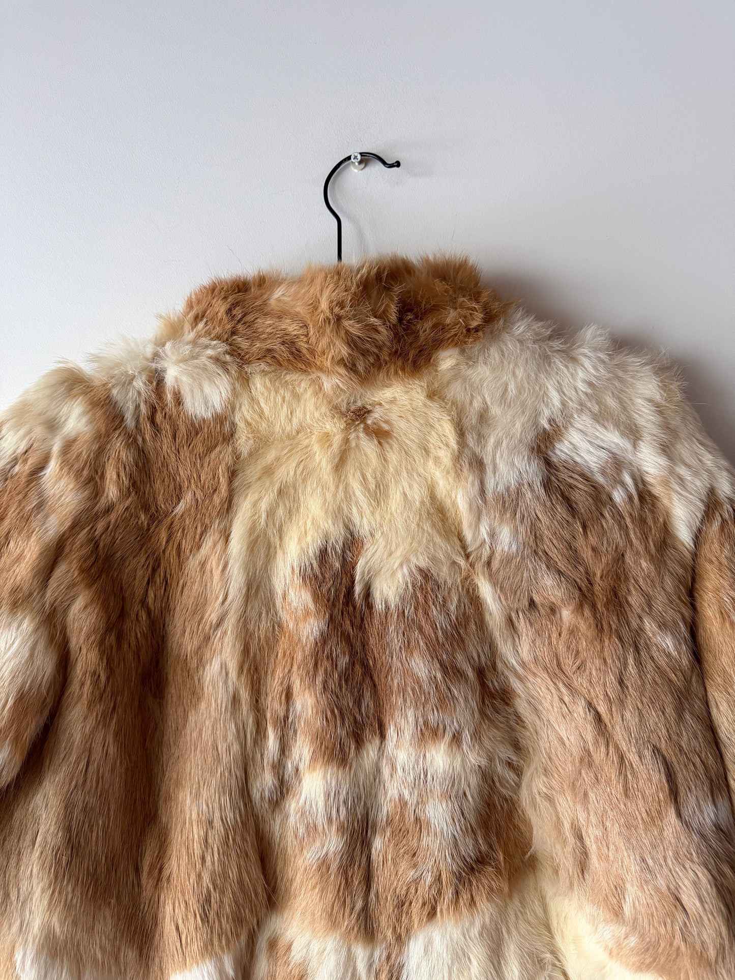Veste en fourrure bicolore