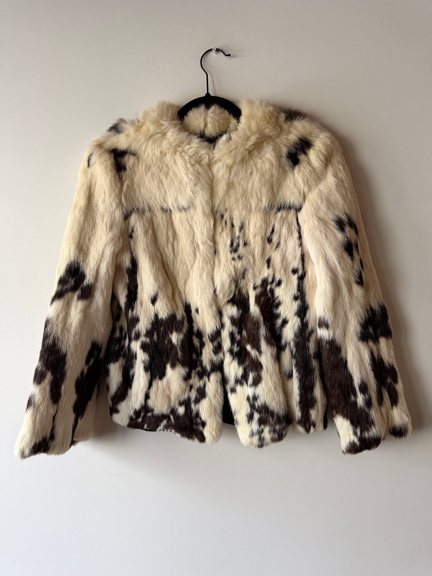 Veste en fourrure bicolore
