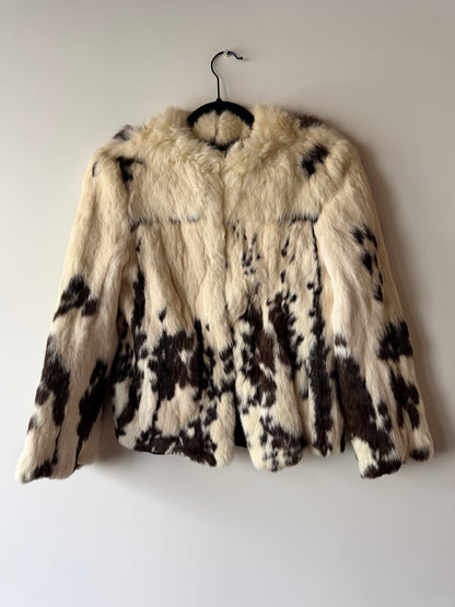 Veste en fourrure bicolore