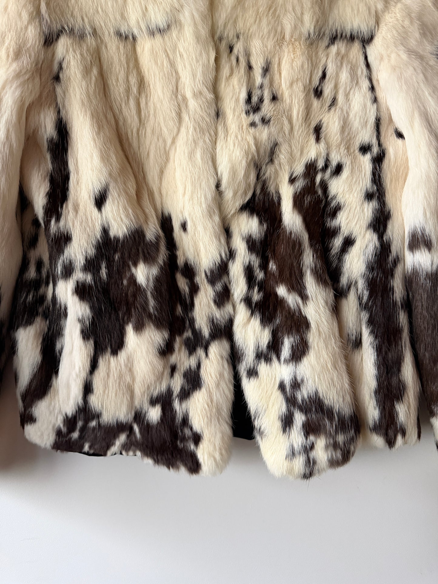 Veste en fourrure bicolore