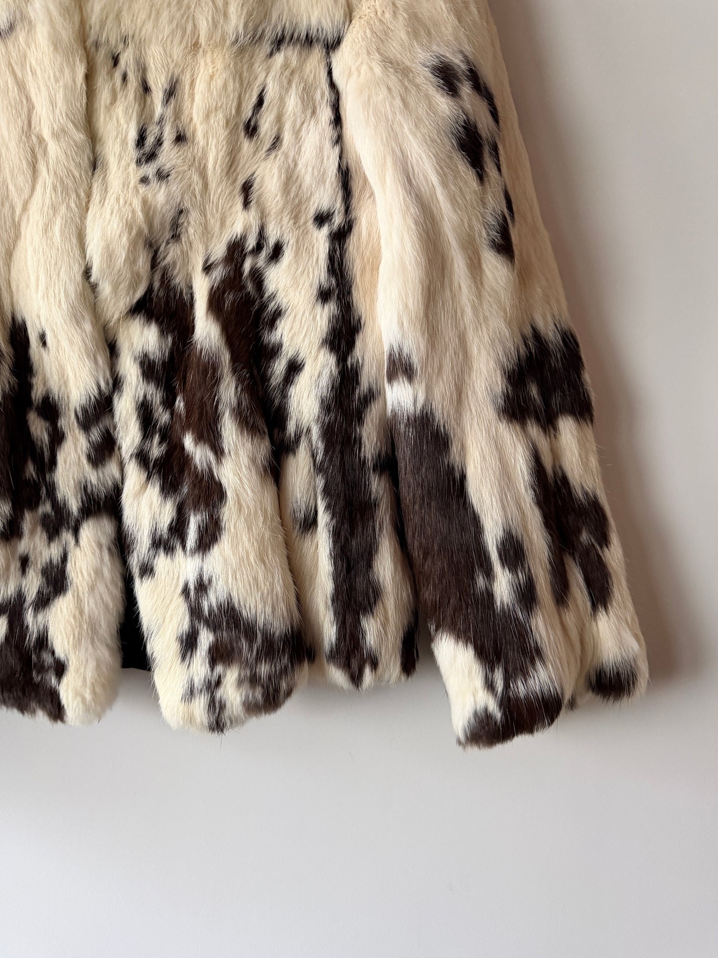 Veste en fourrure bicolore