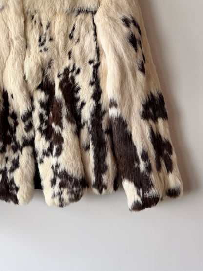 Veste en fourrure bicolore