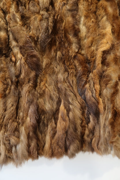 Veste en fourrure marron