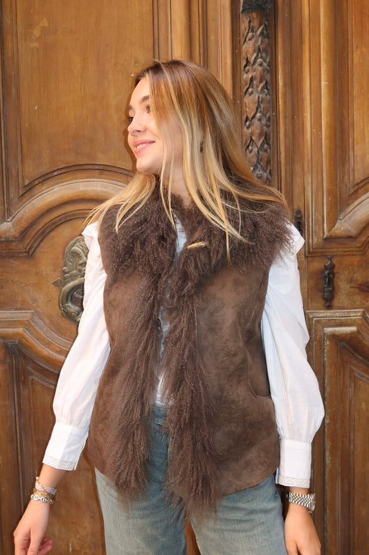 Gilet sans manches Afghan gris