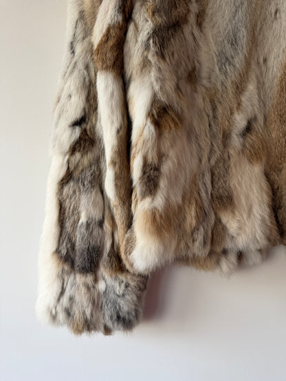 Veste en fourrure multicolore