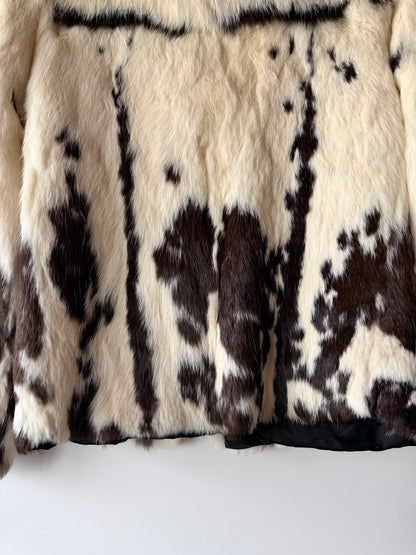 Veste en fourrure bicolore