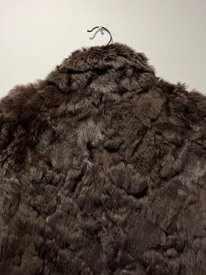 Manteau en fourrure marron