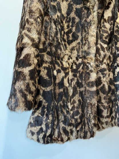 Manteau en fourrure imprimé animal