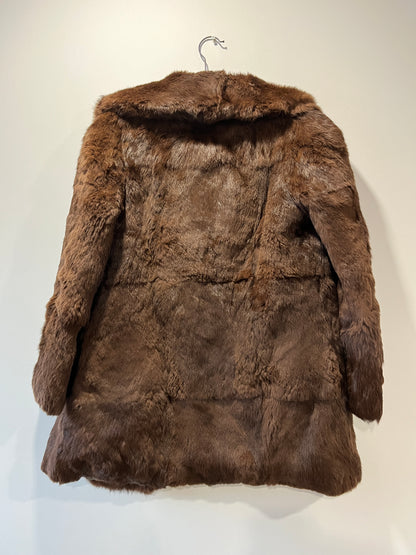 Manteau en fourrure marron