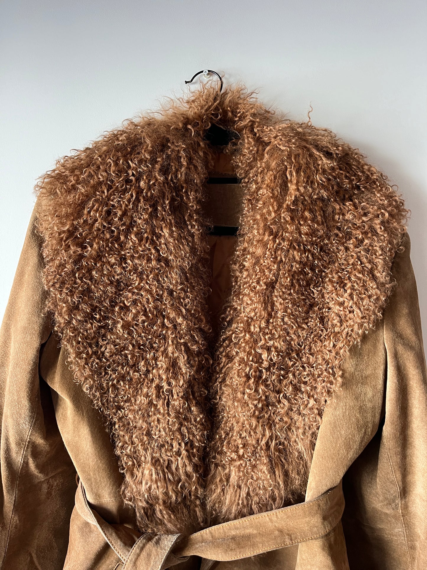 Manteau Afghan mi-long camel